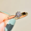 Vintage Champagne Diamond (VVS Clarity) 18ct Yellow Gold & Platinum Solitaire Ring (0.21ct)
