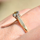 Vintage Champagne Diamond (VVS Clarity) 18ct Yellow Gold & Platinum Solitaire Ring (0.21ct)