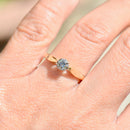 Vintage Champagne Diamond (VVS Clarity) 18ct Yellow Gold & Platinum Solitaire Ring (0.21ct)