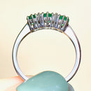 Emerald and Diamond 9ct White Gold Ring (0.75ct)