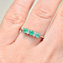 Emerald and Diamond 9ct White Gold Ring (0.75ct)