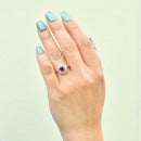 Vintage Ruby and Diamond 18ct Yellow Gold Halo Ring (1.32cts)