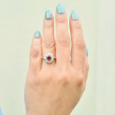 Vintage Ruby and Diamond 18ct Yellow Gold Halo Ring (1.32cts)