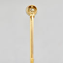 Antique Old European Cut Diamond & Blue Enamel 18ct Gold Safety Pin with Box