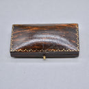 Antique Old European Cut Diamond & Blue Enamel 18ct Gold Safety Pin with Box