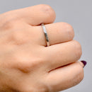 Art Deco Platinum Engraved "Lucky Star" Wedding Band