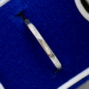 Art Deco Platinum Engraved "Lucky Star" Wedding Band