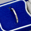 Art Deco Platinum Engraved "Lucky Star" Wedding Band