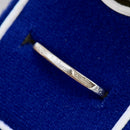 Art Deco Platinum Engraved "Lucky Star" Wedding Band