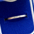 Art Deco Platinum Engraved "Lucky Star" Wedding Band