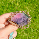 1970s Cropp & Farr Large Watermelon Tourmaline Brooch | 9ct Rose Gold Brutalist Statement Piece