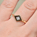 Antique Diamond Shaped OMC Diamond Set Ring