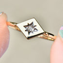 Antique Diamond Shaped OMC Diamond Set Ring