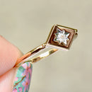 Antique Diamond Shaped OMC Diamond Set Ring