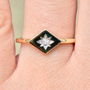 Antique Diamond Shaped OMC Diamond Set Ring