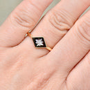 Antique Diamond Shaped OMC Diamond Set Ring