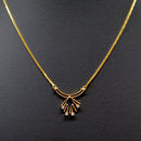 Vintage 1990s Blue Sapphire and Diamond Necklace in 9ct Yellow Gold – Egyptian Revival Inspired