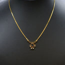 Vintage 1990s Blue Sapphire and Diamond Necklace in 9ct Yellow Gold – Egyptian Revival Inspired