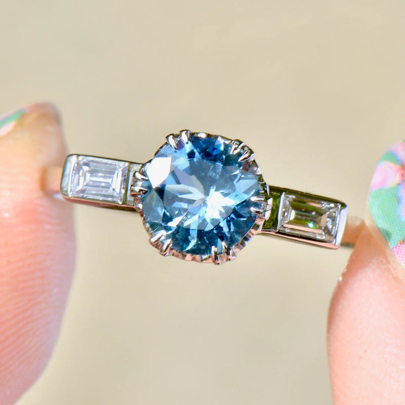 Eragem Petite Vintage Engagement Rings Vintage Small Diamond Ring