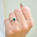 Vintage 1970s Teal Tourmaline 18ct White Gold Solitaire Ring (0.90ct)