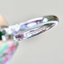 Vintage 1960s Emerald and Diamond 18ct White Gold Five-Stone Ring (0.31ct)