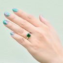 Vintage 1960s Forest Green Tourmaline 18ct White Gold Solitaire Ring (1.90cts)