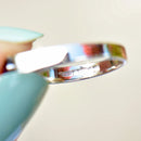 Vintage 1970s Blue Sapphire 18ct White Gold Solitaire Ring