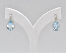 Aquamarine and Diamond Platinum Bezel Set Drop Earrings (7.0cts)