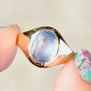 Vintage 1970s Moonstone 9ct Yellow Gold Signet Ring (2.67cts)