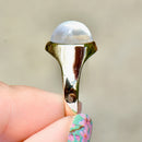 Vintage 1970s Moonstone 9ct Yellow Gold Signet Ring (2.67cts)