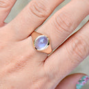Vintage 1970s Moonstone 9ct Yellow Gold Signet Ring (2.67cts)