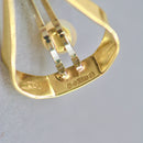 Vintage 1960s Geometrical White Pearl Two-Tone 9ct White Gold and Yellow Gold Pendant and 9ct Gold Chain Set