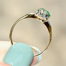 Antique Belle Epoque Emerald and OMC Diamonds 18ct Yellow Gold & Platinum Ring