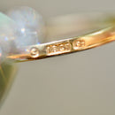 爱德华风格老式切割钻石 18ct 黄金和铂金三部曲订婚戒指（0.42ct）