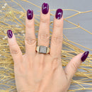 Vintage 1980s Diamond Set Men’s 9ct Yellow Gold Signet Ring