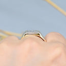 Vintage 1980s Diamond Set Men’s 9ct Yellow Gold Signet Ring