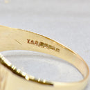Vintage 1980s Diamond Set Men’s 9ct Yellow Gold Signet Ring