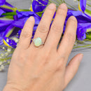 後期アールデコ様式のオーストラリア産オパールとオールドカットダイヤモンドのリング（プラチナと18カラットホワイトゴールド、2.55カラット）