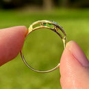 Art Deco 18ct Yellow Gold & Platinum Emerald & Diamond Ring