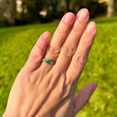 Art Deco 18ct Yellow Gold & Platinum Emerald & Diamond Ring