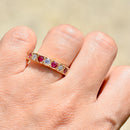 Ruby and Diamond Seven-Stone 18ct Yellow Gold Band  (0.81ct)