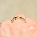 Ruby and Diamond Seven-Stone 18ct Yellow Gold Band  (0.81ct)