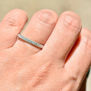 プラチナ 0.15カラット ダイヤモンド クローセット ハーフエタニティ スタッカーバンド