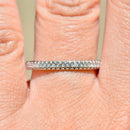 プラチナ 0.15カラット ダイヤモンド クローセット ハーフエタニティ スタッカーバンド