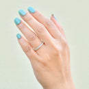 プラチナ 0.15カラット ダイヤモンド クローセット ハーフエタニティ スタッカーバンド