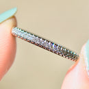 プラチナ 0.15カラット ダイヤモンド クローセット ハーフエタニティ スタッカーバンド