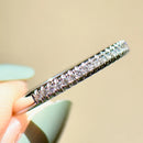 プラチナ 0.15カラット ダイヤモンド クローセット ハーフエタニティ スタッカーバンド