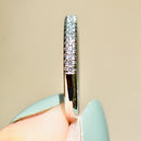 プラチナ 0.15カラット ダイヤモンド クローセット ハーフエタニティ スタッカーバンド