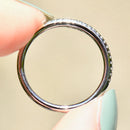 プラチナ 0.15カラット ダイヤモンド クローセット ハーフエタニティ スタッカーバンド