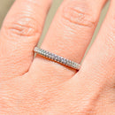 プラチナ 0.15カラット ダイヤモンド クローセット ハーフエタニティ スタッカーバンド